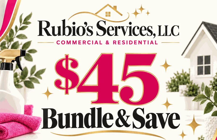 Bundle and save $45 on lawn care and cleaning